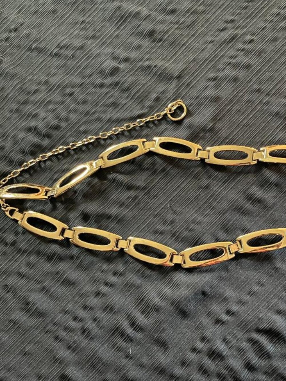 Vintage Gold Tone Rectangle Chain Belt